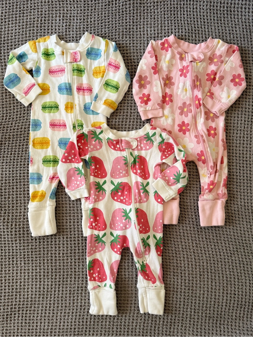100% Organic Cotton Baby Pajamas 0-3mo